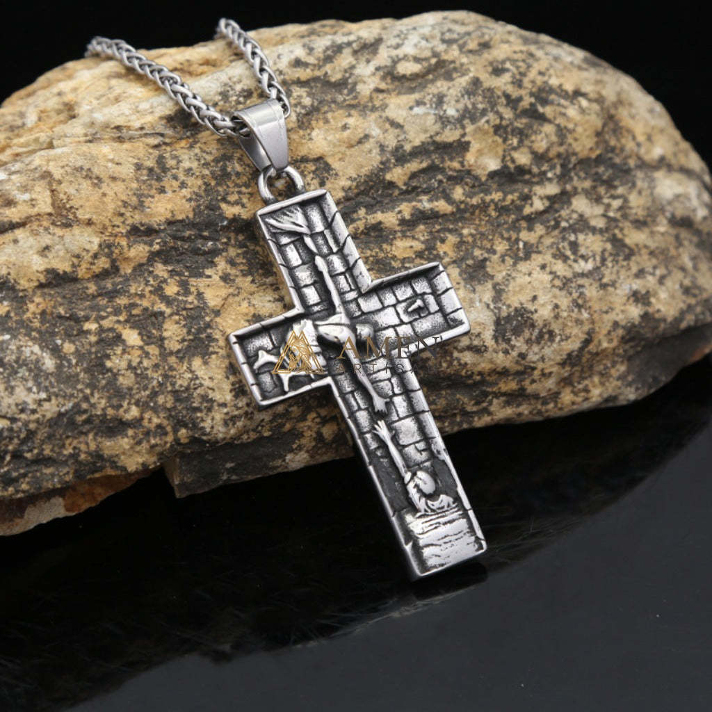 【Deal Today】Vintage Cross Pendant Necklace | Amen Artisan