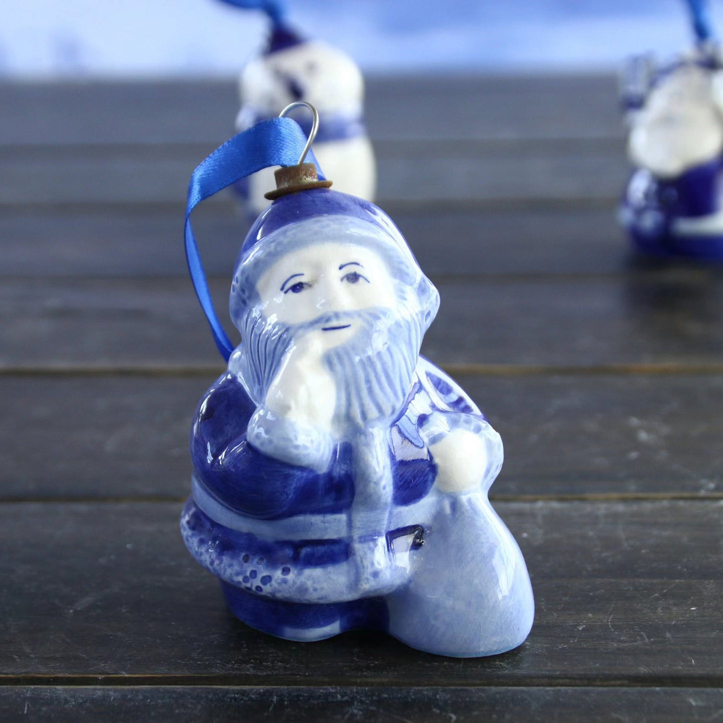 Delft Blue Ceramic Tabletop Ornament Amen Artisan