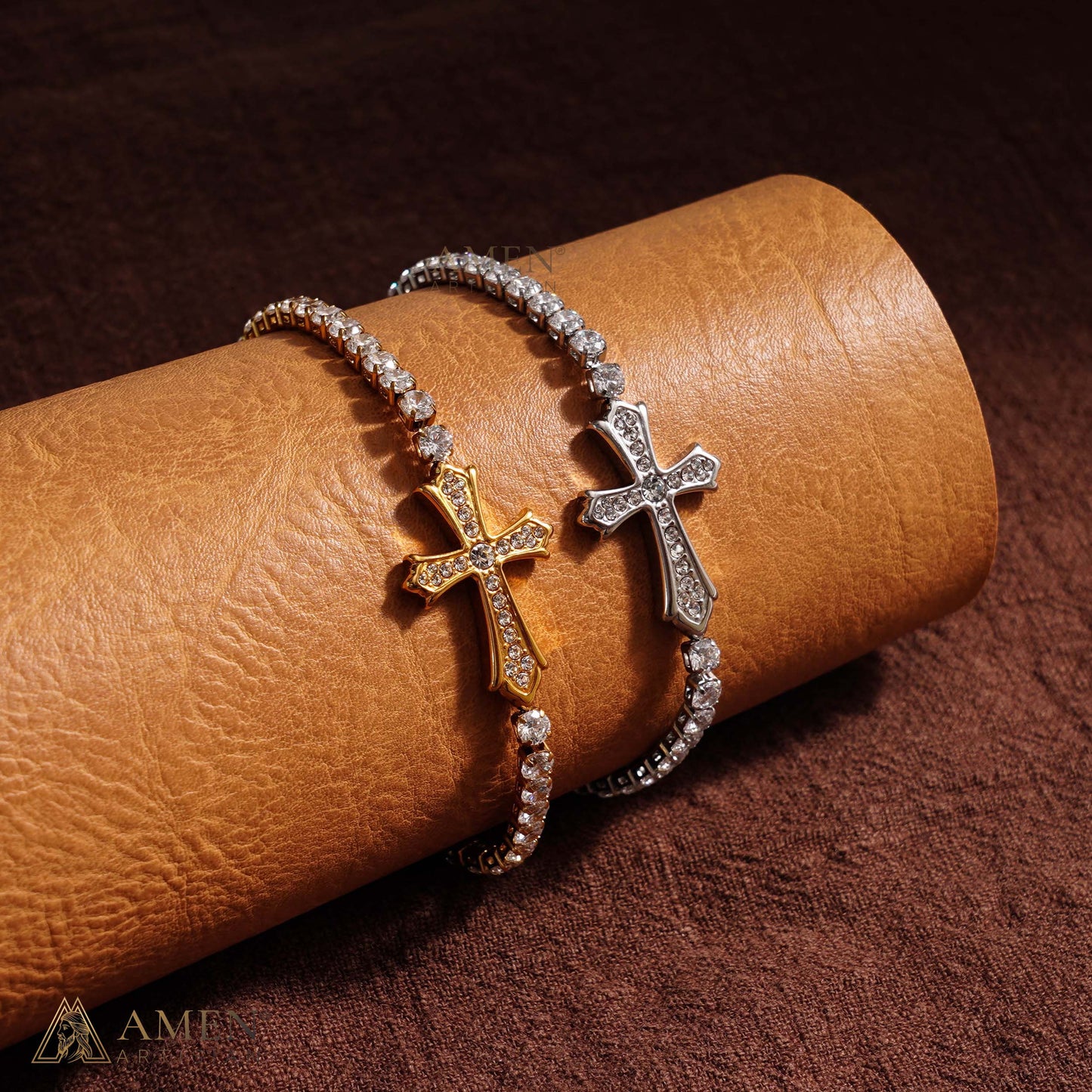Faith Reminder Cross Bracelet with Adjustable Chain
