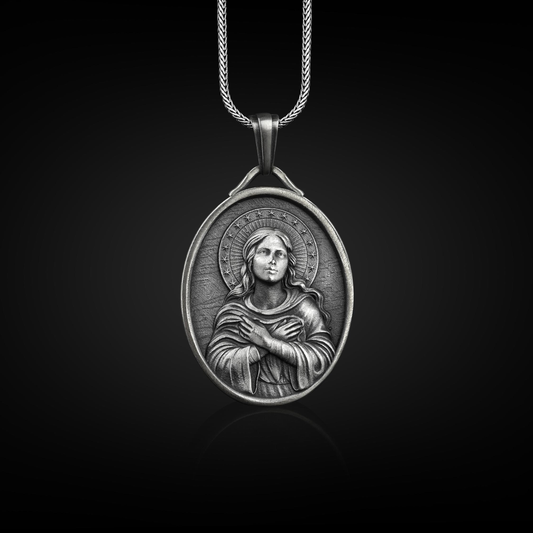 Miraculous Medal Necklace Amen Artisan