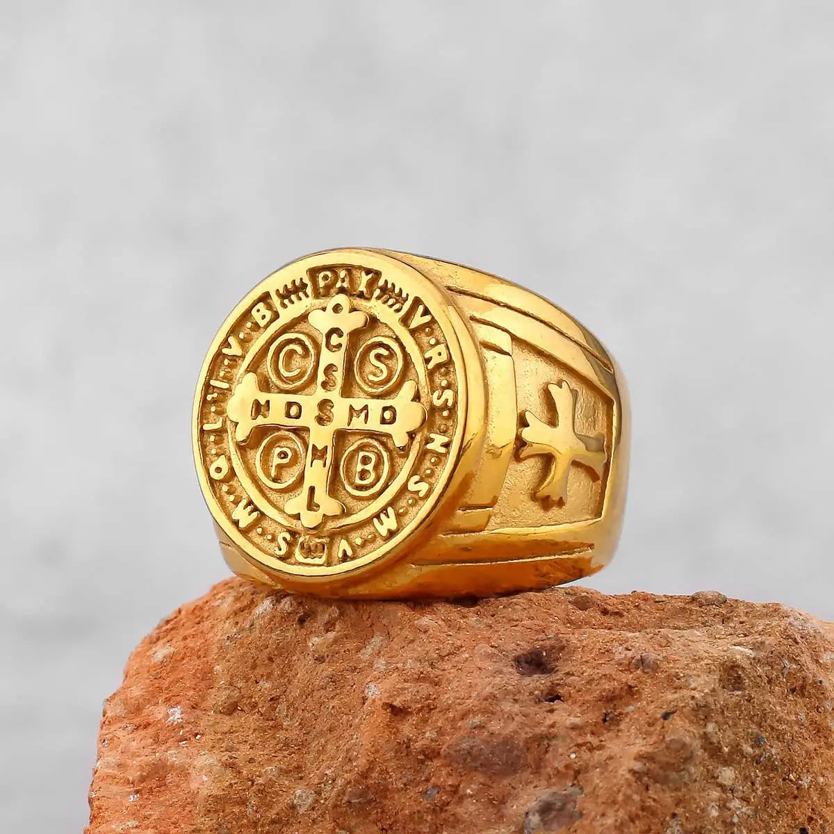 Saint Benedict Cross & Inscriptions Ring