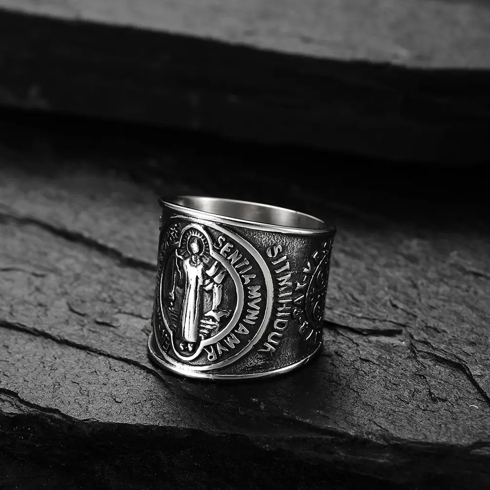 Saint Benedict Image Ring Amen Artisan