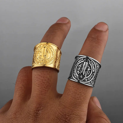 Saint Benedict Image Ring Amen Artisan
